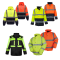 Venta caliente Hot Men Alta visibilidad reflectante Termal Parka Reflexión Reflexiva al aire libre HI VIS Jackets de invierno Reflexión de seguridad Reflexión de seguridad